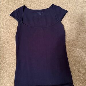 Brandy Melville Navy Cap Sleeve Top